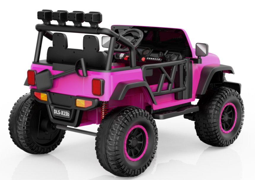 Electric Powered Ride on Toys,Yisufo Battery-Operated Ride on Jeep,Remote Control,Led Lights,24v,Pink