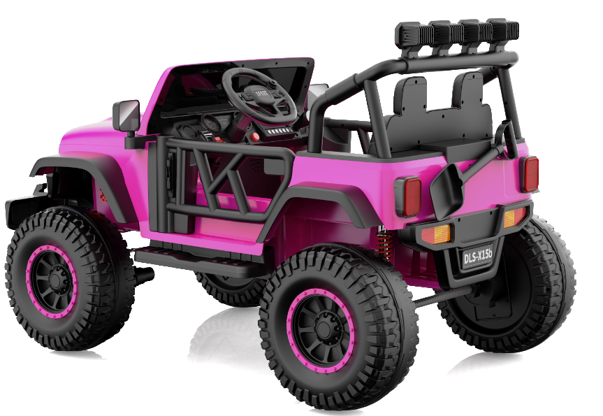 Electric Powered Ride on Toys,Yisufo Battery-Operated Ride on Jeep,Remote Control,Led Lights,24v,Pink