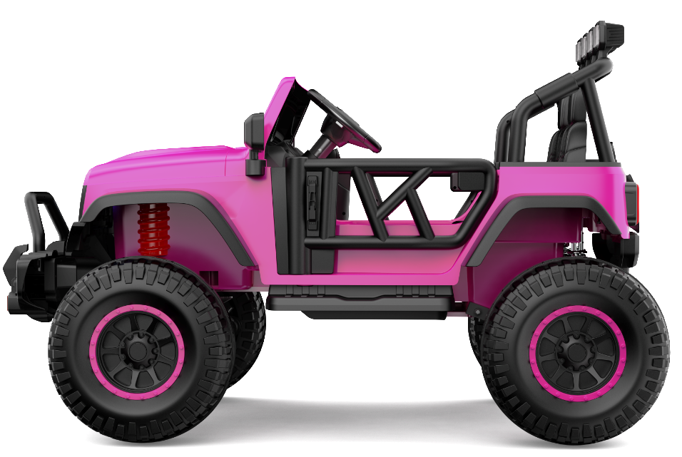 12V Kids Toddler Ride On Truck Electric Car,7Ah Large Battery Kids Powerful Ride On Jeep with Remote Control,2 Speeds,LED Lights,Horn,Music for Kids Toddlers Pink