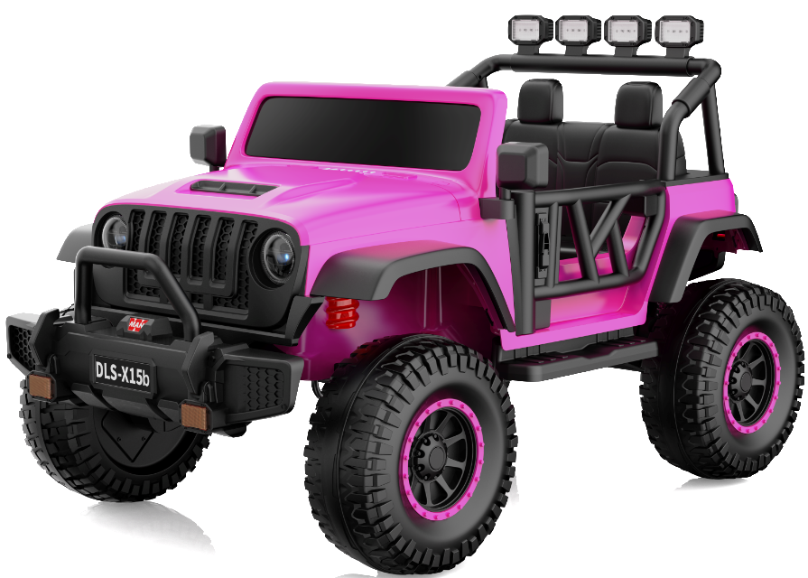 12V Kids Toddler Ride On Truck Electric Car,7Ah Large Battery Kids Powerful Ride On Jeep with Remote Control,2 Speeds,LED Lights,Horn,Music for Kids Toddlers Pink