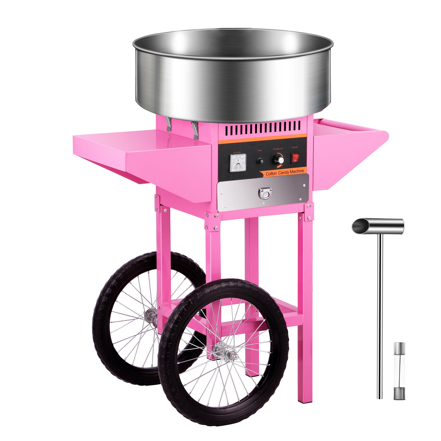 Electric Hard Candy and Cotton Candy Machine with Cones