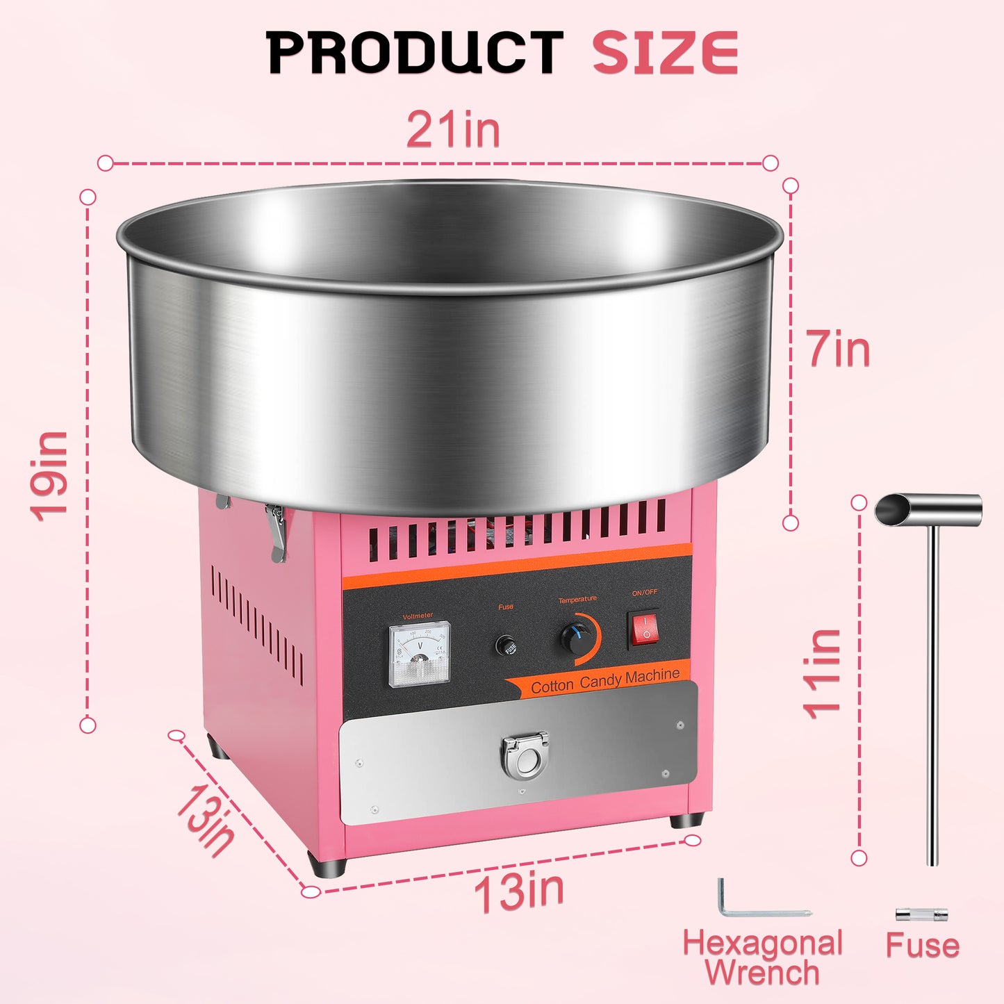 Electric Cotton Candy Machine for Home and Commercial Use