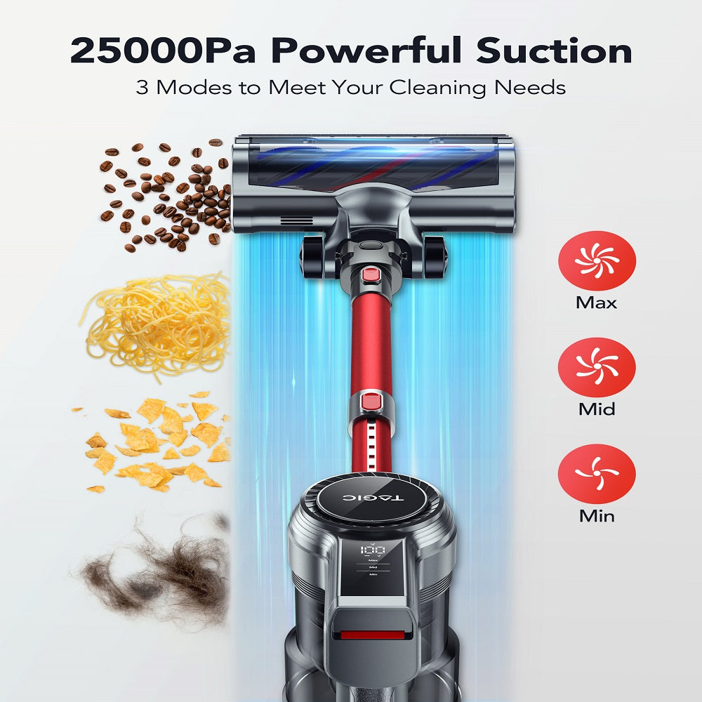 Rechargeable Cordless Stick Vacuum Cleaner with Powerful Suction for Home