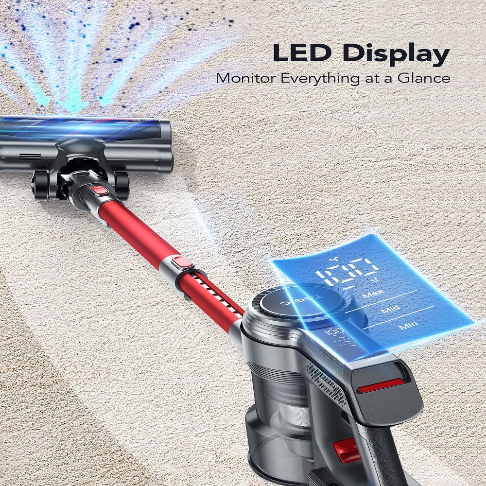 Rechargeable Cordless Stick Vacuum Cleaner with Powerful Suction for Home