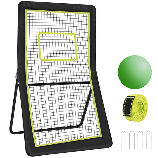 7x4ft Lacrosse Rebounder Pitchback Training Screen, Practice Catching, Throwing and Shooting