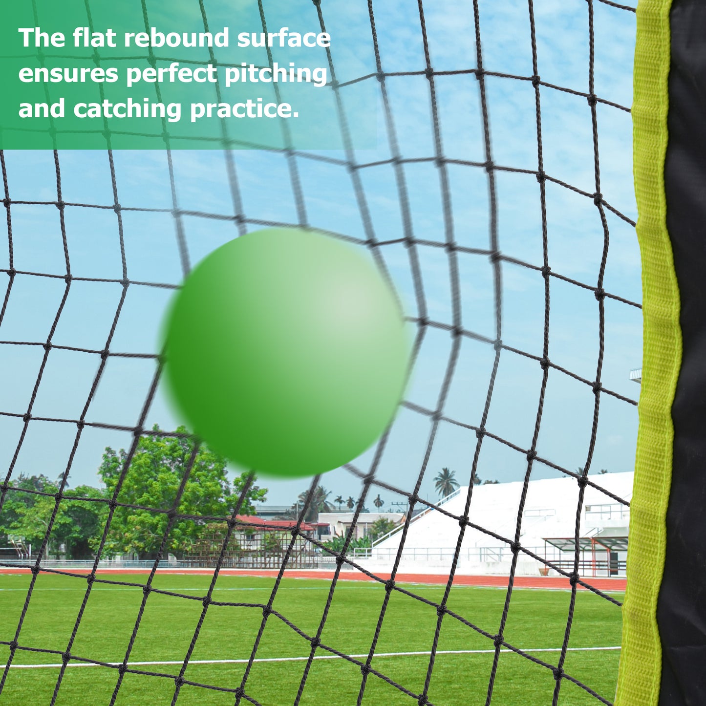 7x4ft Lacrosse Rebounder Pitchback Training Screen, Practice Catching, Throwing and Shooting