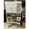 Over The Toilet Storage Cabinet with Adjustable Shelves, Freestanding Bathroom Storage Rack