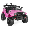 Electric Powered Ride on Toys,Yisufo Battery-Operated Ride on Jeep,Remote Control,Led Lights,12v,Black