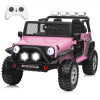 Electric Powered Ride on Toys,Yisufo Battery-Operated Ride on Jeep,Remote Control,Led Lights,24v,Pink